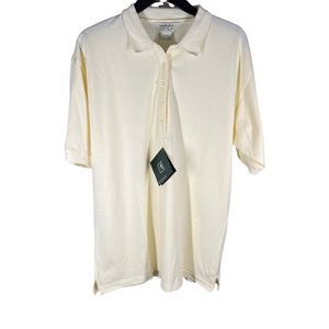 Reebok Womens Sz L Vintage Golf Polo Shirt Yellow NWT